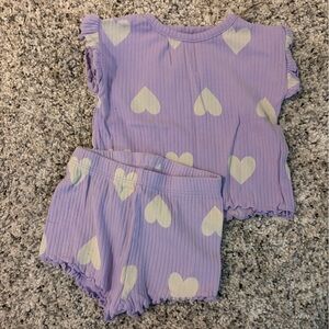 Cat & Jack Purple Heart Diaper Cover Set